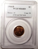 1944-D LINCOLN CENT PCGS MS-66 RED