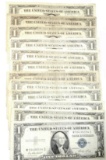 (12) 1935-A,E,F,G $1.00 SILVER CERTIFICATES GOOD-FINE