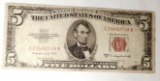1953-B $5.00 FEDERAL RESERVE NOTE XF