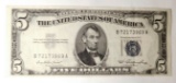 1953 $5.00 SILVER CERTIFICATE AU/UNC