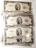 (22) 1953 $2.00 FEDERAL RESERVE NOTES VG/XF