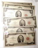(13) 1963 $2.00 FEDERAL RESERVE NOTES VF/UNC