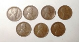 LOT OF (7) 1923-S LINCOLN CENTS F/VF