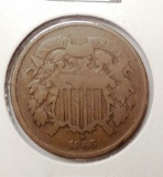 1866 TWO CENTS FINE