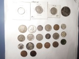 LOT OF (35) MISC. TYPE COINS (SOLD AS IS NO RETURNS)