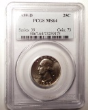 1959-D WASHINGTON QUARTER PCGS MS-64