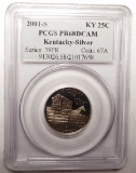 2001-S KENTUCKY SILVER WASHINGTON QUARTER PCGS PF-68 DEEP CAMEO