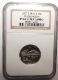 2007-S WASHINGTON SILVER WASHINGTON QUARTER NGC PF-69 ULTRA CAMEO