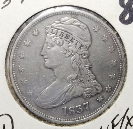 1837 BUST HALF DOLLAR VF/XF