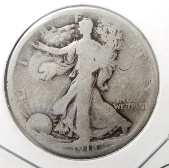 1918-S WALKER HALF DOLLAR GOOD