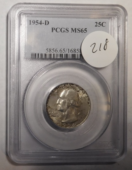 1954-D WASHINGTON QUARTER PCGS MS-65