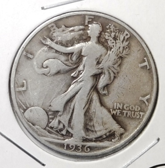 1936-D WALKER HALF DOLLAR F/VF