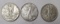 LOT OF THREE 1942 WALKER HALF DOLLARS AU (3 COINS)