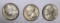 LOT OF THREE SILVER 1945 JEFFERSON NICKELS GEM UNC (3 COINS)