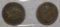 LOT OF TWO 1863 INDIAN CENTS G/VG (2 COINS)