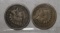 LOT OF TWO 1863 INDIAN CENTS VG/F (2 COINS)