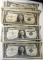 LOT OF FOURTEEN 1957 $1.00 SILVER CERTIFICATES VG-XF (14 NOTES)