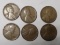 LOT OF SIX 1929-S LINCOLN CENTS VF/XF (6 COINS)