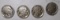 LOT OF FOUR D&S MINT BUFFALO NICKELS AVE. CIRC. (4 COINS)