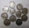 LOT OF ELEVEN EARLY DATE BUFFALO NICKELS AVE. CIRC. (11 COINS)