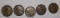 LOT OF (5) 1916-S LINCOLN CENTS AVE. CIRC. (5 COINS)