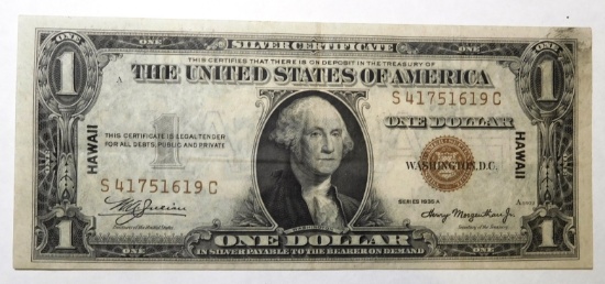 1935-A HAWAII SILVER CERTIFICATE CRISP GEM UNC