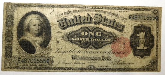 1891 SERIES $1.00 SILVER CERTIFICATE VG/FINE