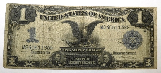 1899 SERIES $1.00 BLACK EAGLE NOTE VG/FINE