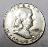 1955 FRANKLIN HALF DOLLAR AU