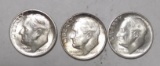 LOT OF 1946 & (2) 1946-D ROOSEVELT DIMES GEM BU (3 COINS)