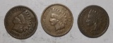 LOT OF THREE 1909 INDIAN CENTS VG/F (3 COINS)