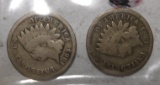 LOT OF TWO 1863 INDIAN CENTS G/VG (2 COINS)