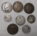 LOT OF EIGHT CULL TYPE COINS