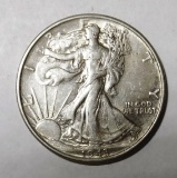 1943 WALKER HALF DOLLAR XF/AU