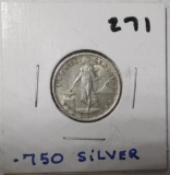 1945 PHILIPINES SILVER TWENTY CENTAVOS XF