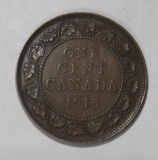 1913 CANADA CENT XF/AU