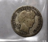 1909-D BARBER DIME FINE