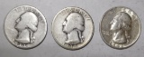 LOT OF (2) 1932 G/VG AND 1942 UNC WASHINGTON QTRS. (3 COINS)