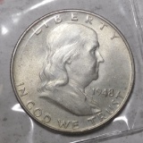 1948 FRANKLIN HALF DOLLAR AU