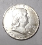 1949 FRANKLIN HALF DOLLAR AU