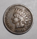 1864-L INDIAN CENT F/VF