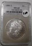 1880-S MORGAN DOLLAR NCG MS-65