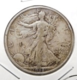 1918-D WALKER HALF DOLLAR VF