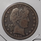 1899-O BARBER HALF DOLLAR FINE