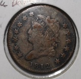 1812 SMALL DATE LARGE CENT VF (CLEANED)