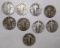 LOT OF SIX 1932 & TWO 1939 WASH. QUARTERS F/VF (8 COINS)