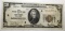 1929 $20.00 NATIONAL NOTE BANK OF NEW YORK XF/AU