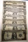 LOT OF EIGHT 1934/1935 $1.00 SILVER CERTIFICATES VG-VF (8 NOTES)
