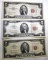 LOT OF THREE 1953/1963 $2.00 NOTES XF/AU (3 NOTES)