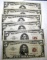LOT OF SIX 1953/1963 $5.00 NOTES VF/XF (6 NOTES)